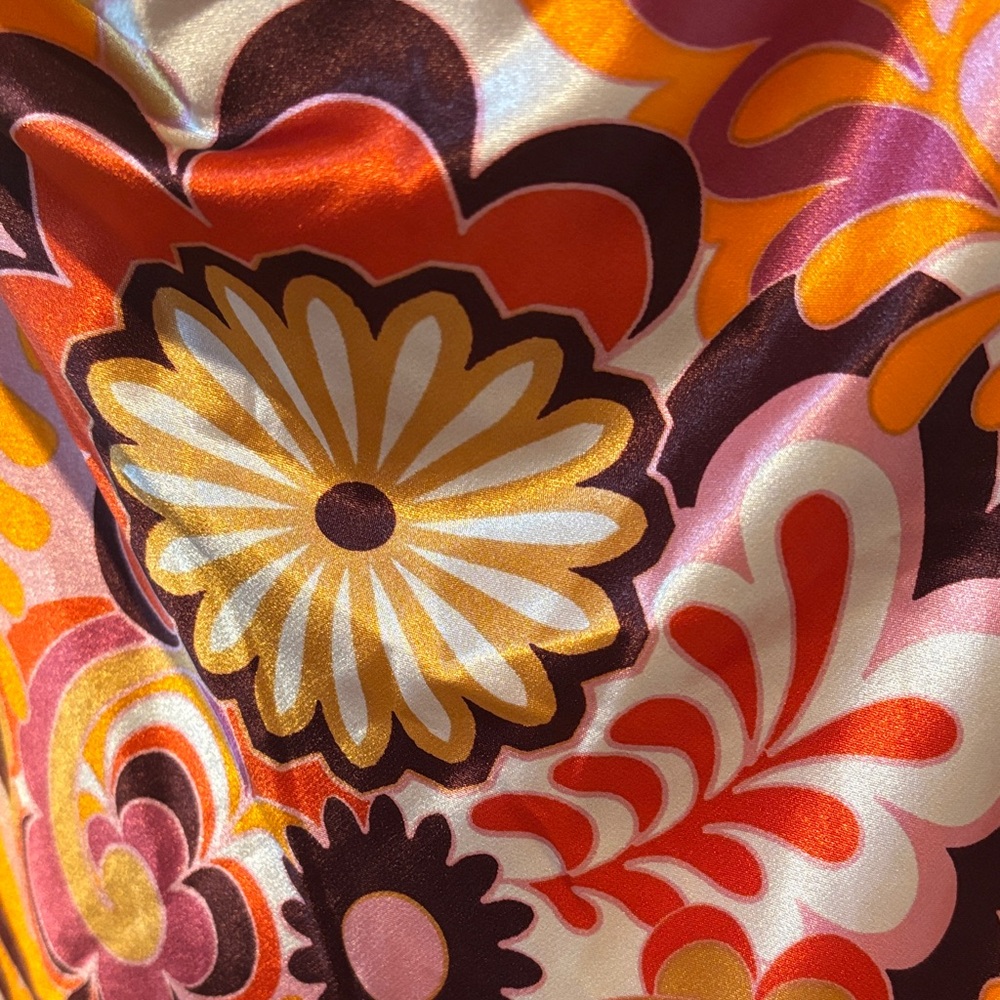 Emma & Michele Vibrant Floral Midi Dress - Multicolor Size Large - Picture 2 of 4
